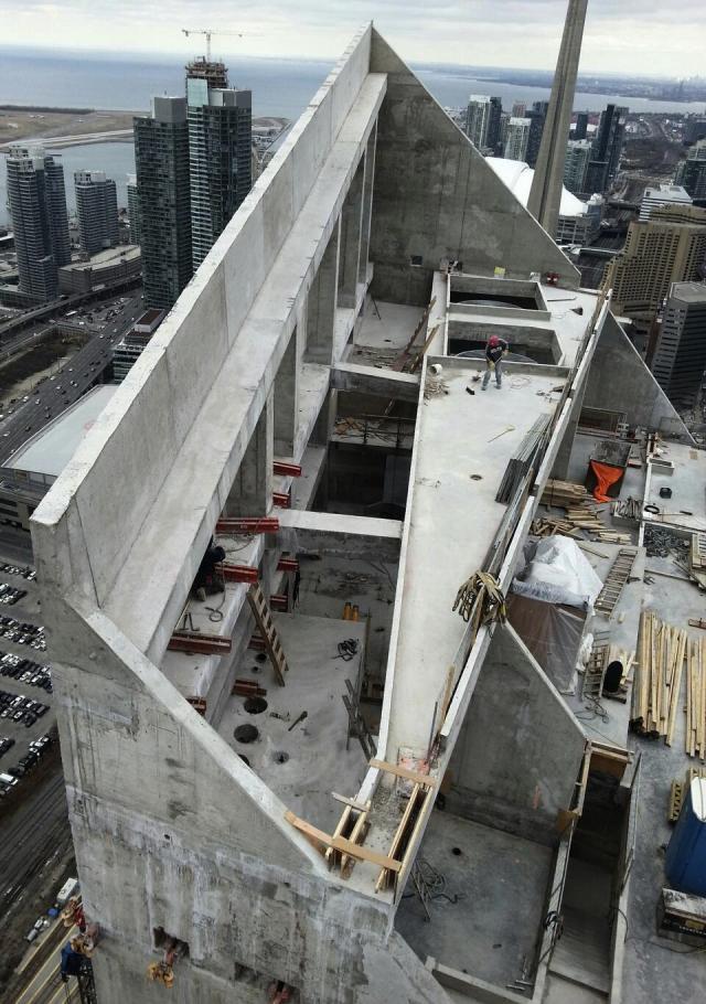 L Tower's peaked roofline
